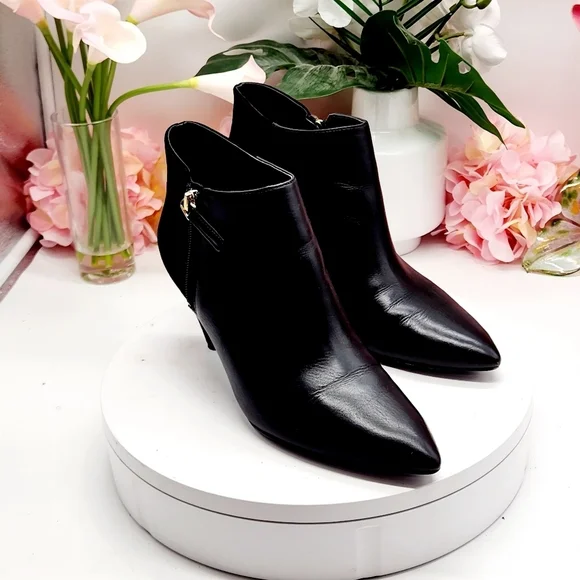 Nine West Yames Leather Pointed Toe Booties Size 8.5 - Picture 10 of 16